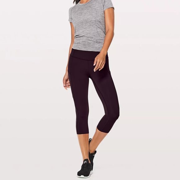 Lululemon Fast and Free Reflective High-Rise Crop 19" - Picture 1 of 3